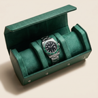 Étui Emerald vert 3 montres format voyage compact