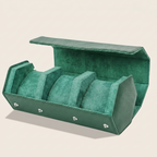 Étui Emerald cuir vert Saffiano 3 montres vue principale