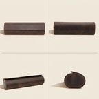Étui cuir 4 montres détail flanelle intérieure