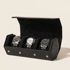Étui cuir noir Saffiano détail grain croisé