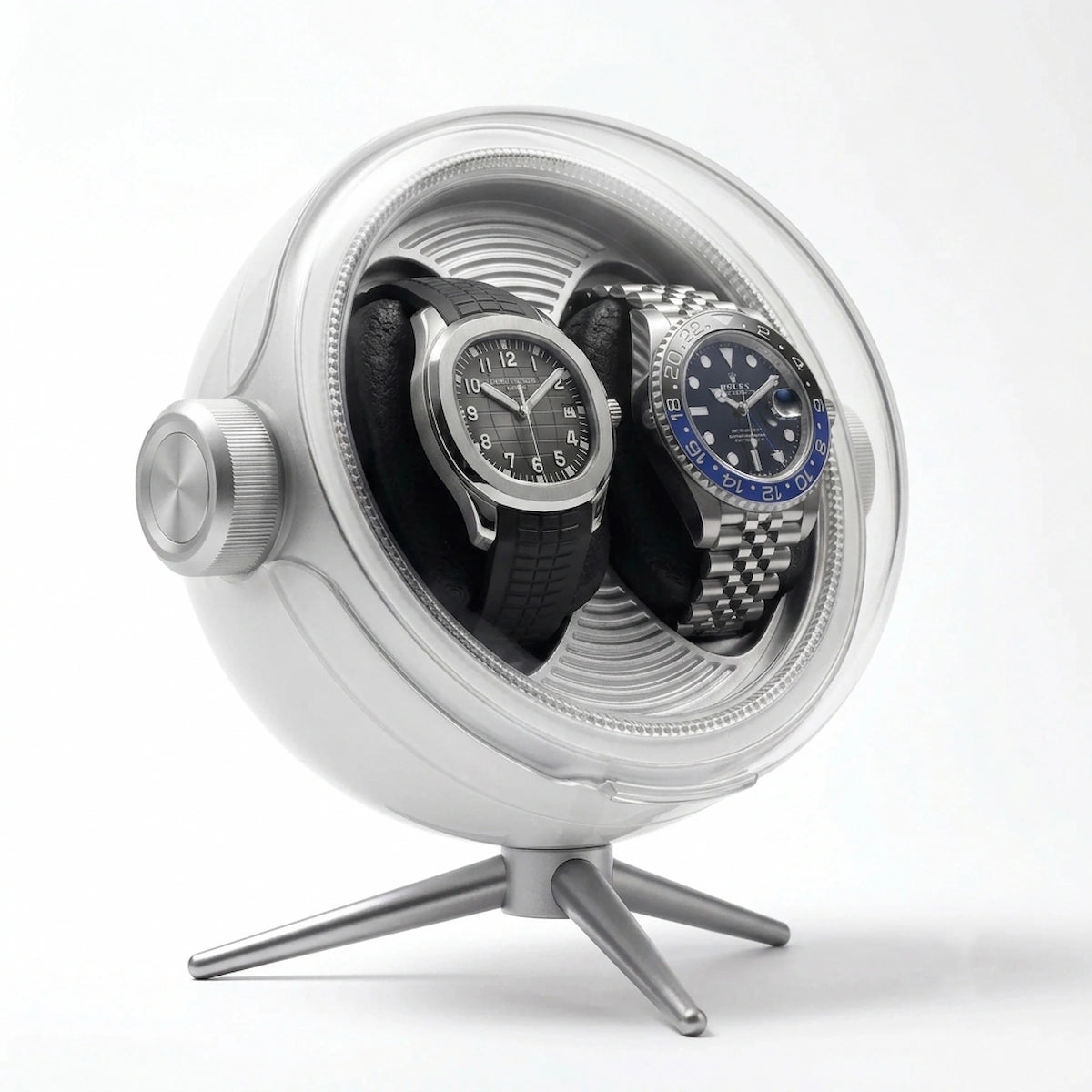 Remontoir Sphère Duo - 2 montres, dôme transparent