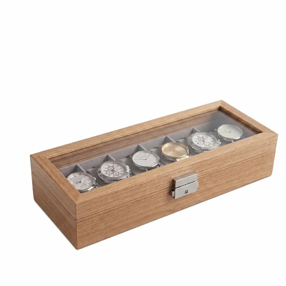 Boîte à Montres Bambou — 6 emplacements