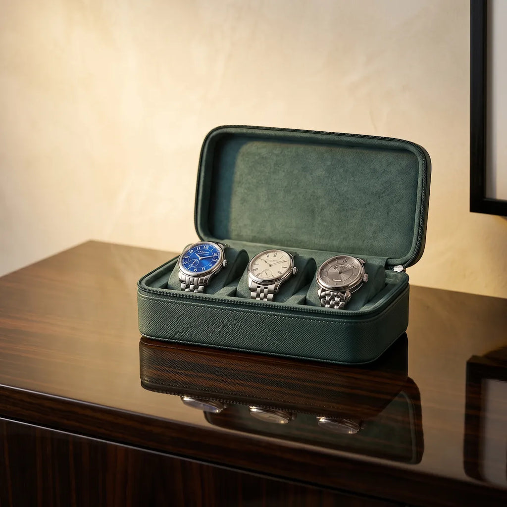 Étui Voyage Émeraude 3 Montres