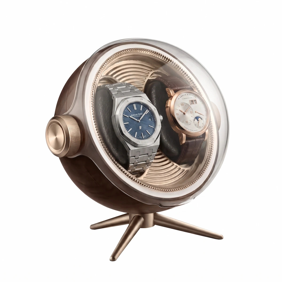 Remontoir Sphère Duo - 2 montres, dôme transparent