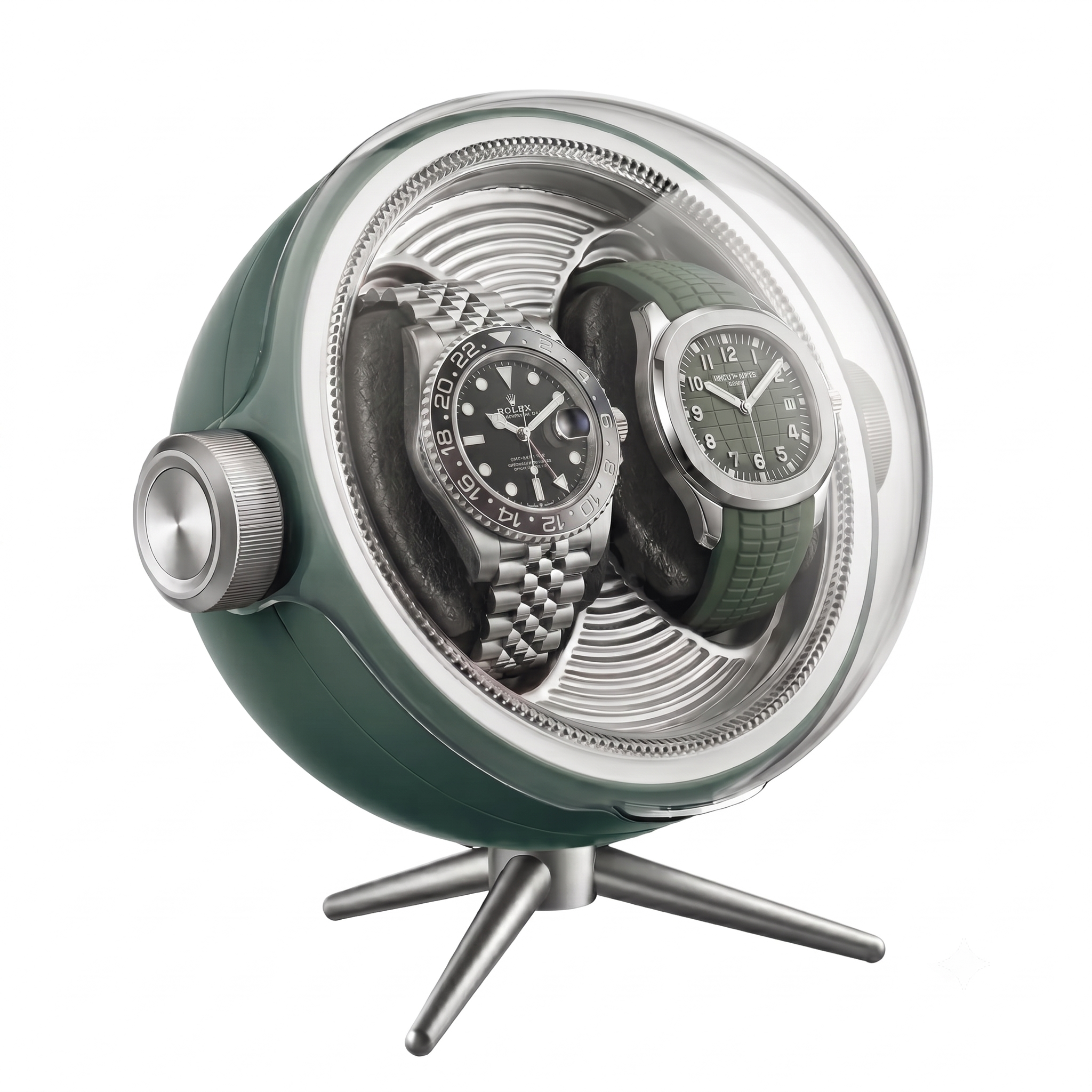 Remontoir Sphère Duo - 2 montres, dôme transparent