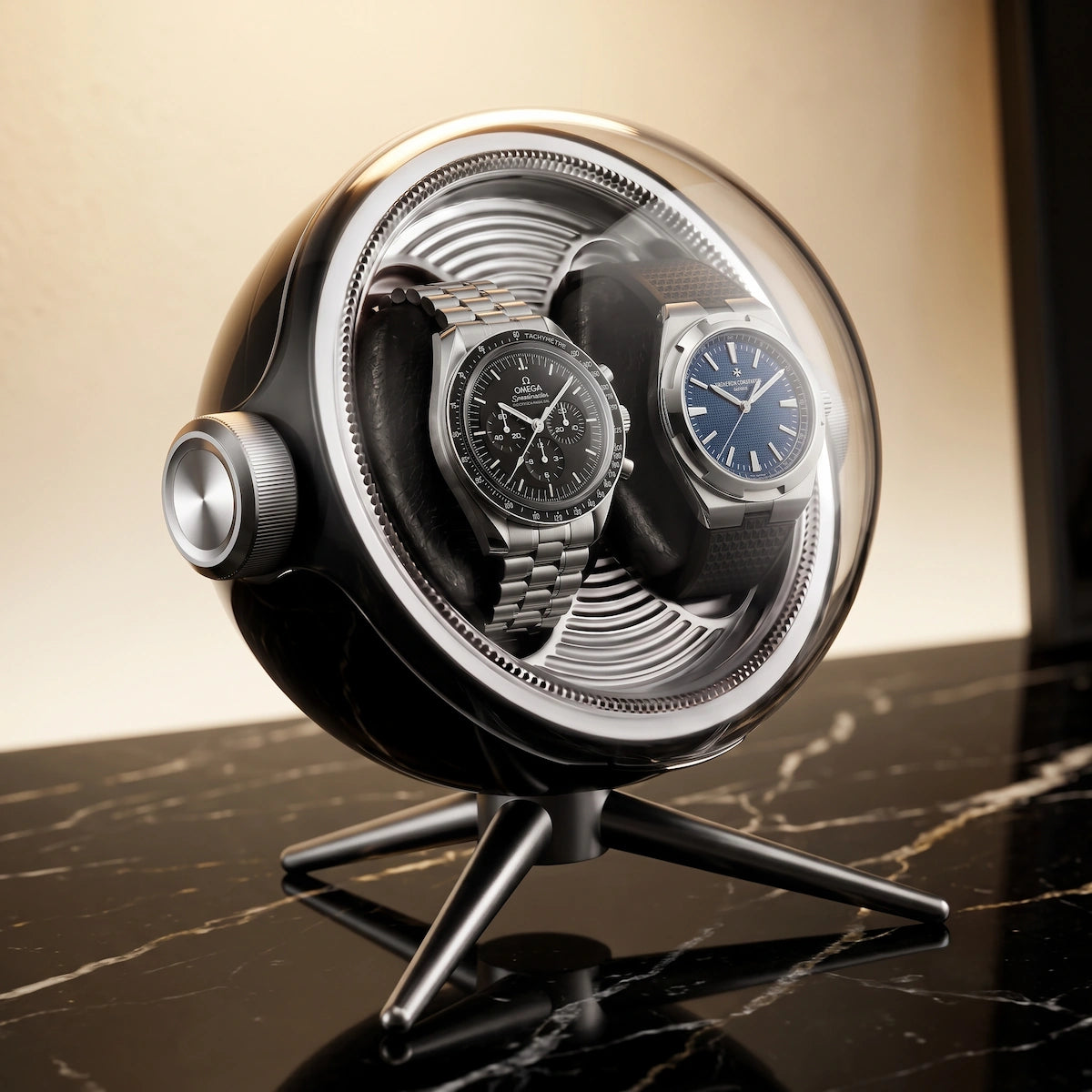 Remontoir Sphère Duo - 2 montres, dôme transparent