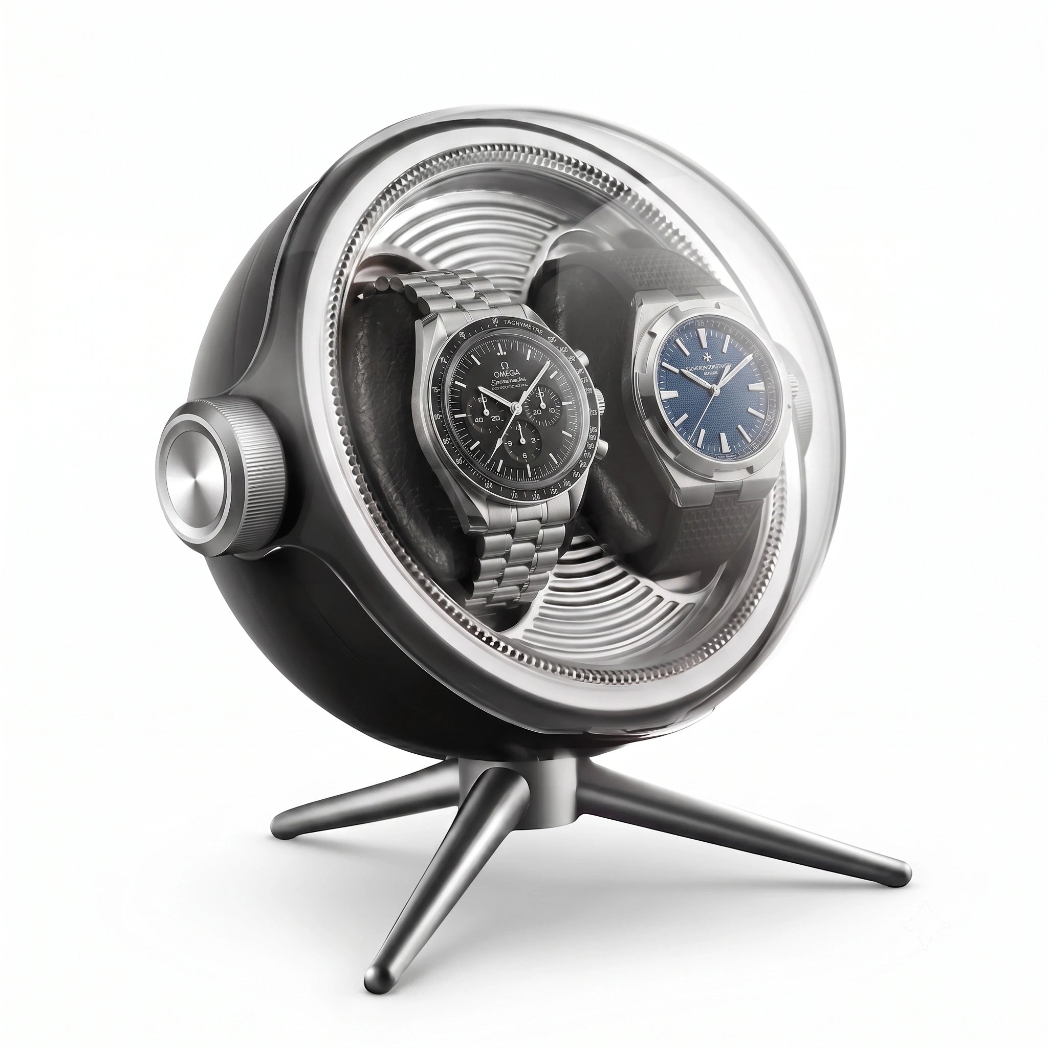 Remontoir Sphère Duo - 2 montres, dôme transparent