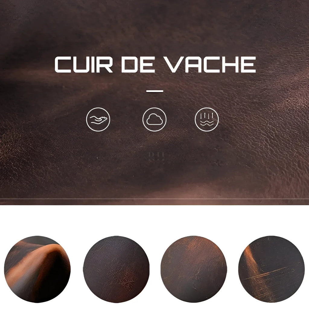 Étui cuir voyage 3 montres compartiments séparés